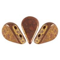 Les perles par Puca® Amos kralen Opaque choco bronze 13600/15496